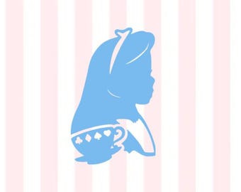 Alice in Wonderland Vinyl Decal | Alice in Wonderland Decal | Alice in Wonderland