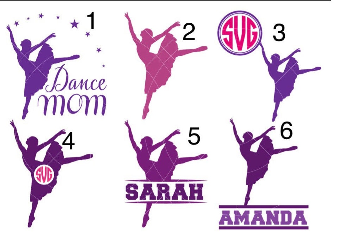 Dance Decal Ballet Dancer Sticker Dance Monogram Decal Dancer Car Decal