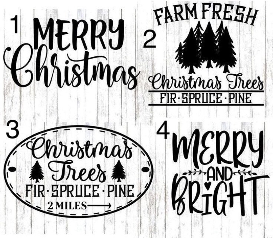 Merry Christmas Vinyl Decal Farm Fresh Christmas Tree Vinyl Decal Merry