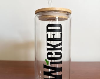 Wicked Musical Glass Tumbler with Bamboo Lid & Straw