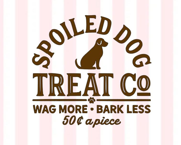 Spoiled Dog Treat Co Decal | Dog Treat Vinyl Decal | Spoiled Dog Decal | Dog Mom Decal | Dog Treat Jar Decal | Dog Treat Jar Sticker | Dog