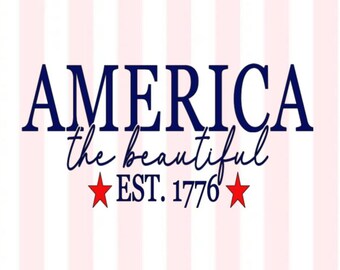 America the Beautiful Decal | America Decal | USA Decal | Patriotic Vinyl Decal | 4th of July Vinyl Decal | 1776 Vinyl Decal |1776 Car Decal