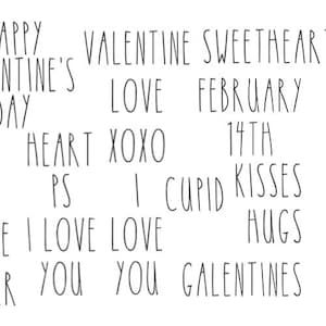 Rae Dunn Inspired Valentines Decals | Rae Dunn Inspired | Valentines Day Decal | Valentine Signs | Valentines Day Decor | Rae Dunn Labels