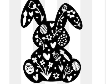Easter Vinyl Decal | Bunny Vinyl Decal | Easter Bunny Decal | Easter Bunny | Spring Bunny Decal | Spring Decal