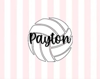 Volleyball-Aufkleber nach Wunsch | Personalisierter Volleyball-Aufkleber mit Namen | Volleyball-Aufkleber | Sportaufkleber