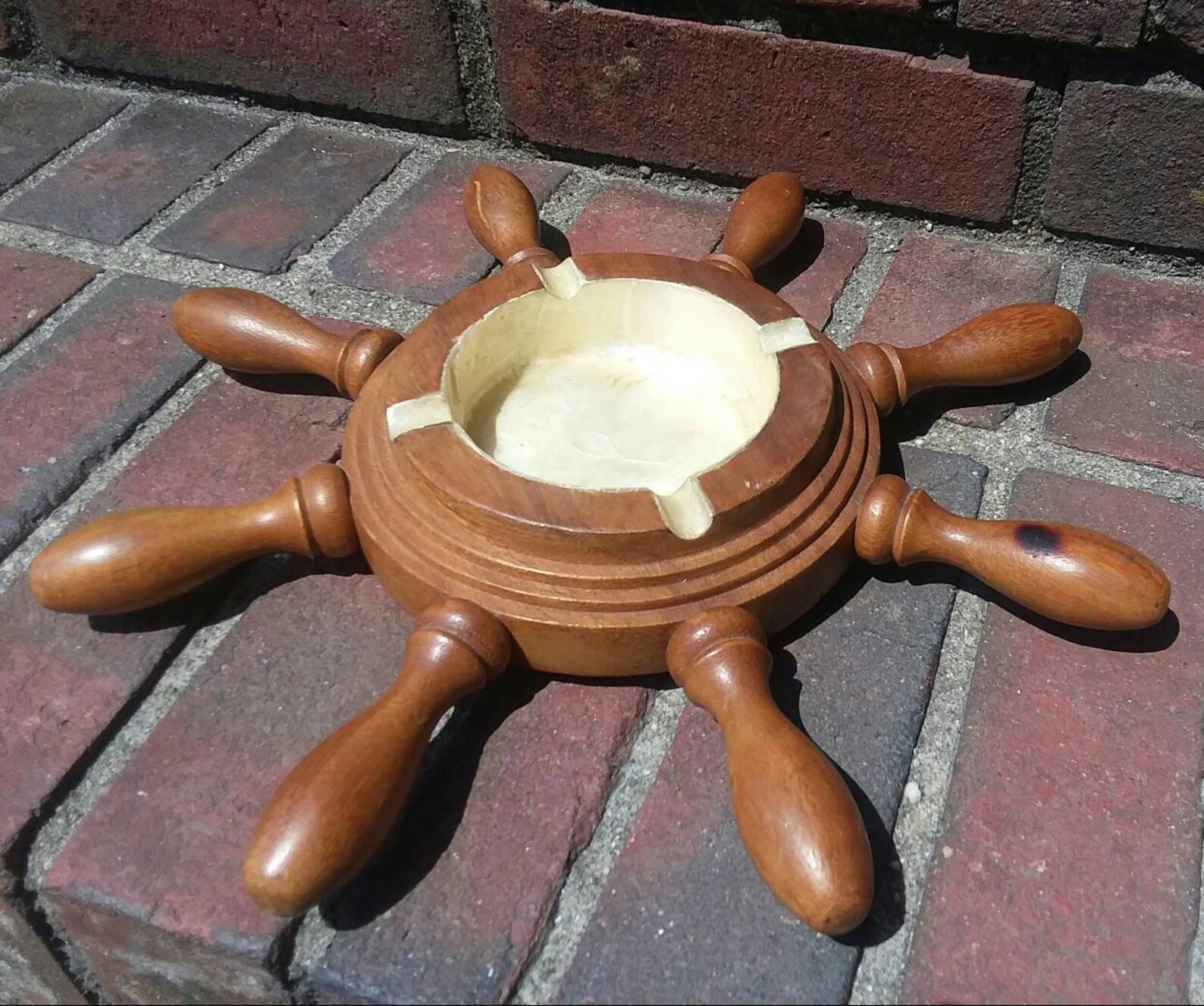 Vintage Nautical Ashtray Ship Wheel Ashtray Nautical Decor Etsy