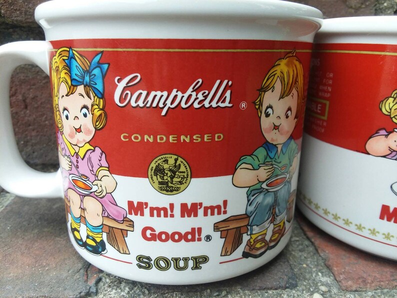 1993 Campbell's Soup Mugs Vintage Westwood Campbell's Etsy