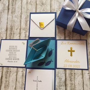 Money gift box for communion boys personalized