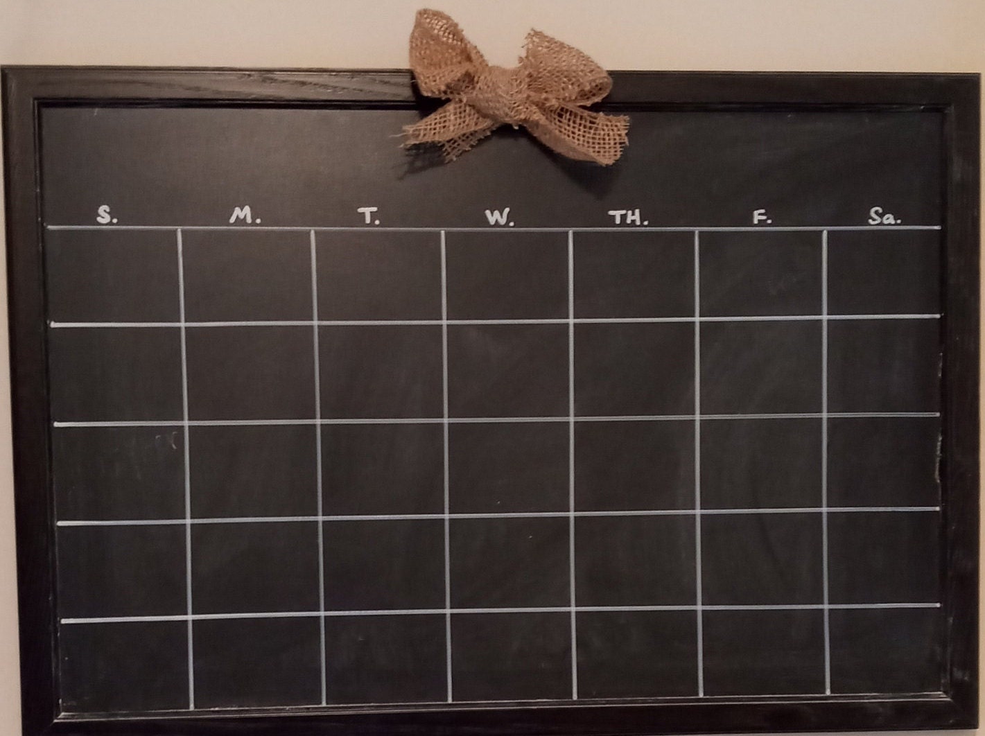 Chalkboard Calendar, 24x36 Large Dry Erase Chalkboard Calendar for Command  Center, Framed Calendar 3631 