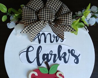 Teacher classroom door sign