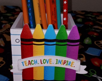 Notebook paper teacher pencil holder, box pencil holder?, Teach Love Inspire, Desk organizer