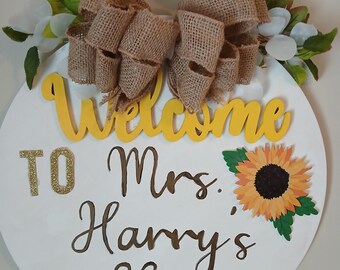 Welcome to Class wood sign