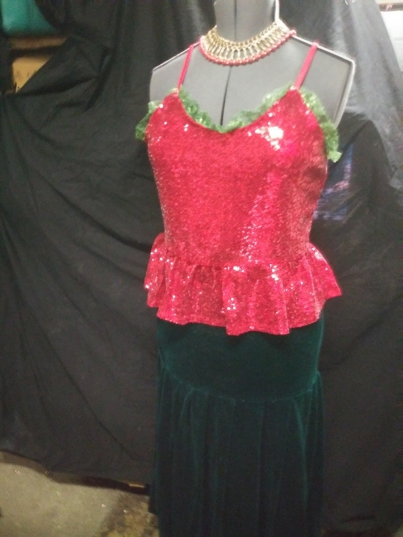 Martha May Whovier Red And Green Dress Martha May Whovier Red & Green Dress | Etsy Hong Kong