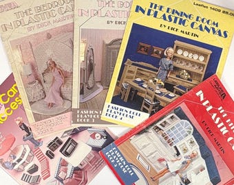 Kunststoff Canvas Modepuppe Spielhaus Muster | Barbie Miniatur-Möbelbücher (5 Stück)
