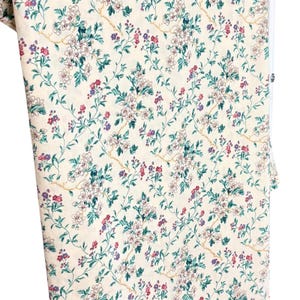 Vintage Laura Ashley Flat Sheet Full Shabby Cottage Floral Bedding 90s Romantic Bild 6