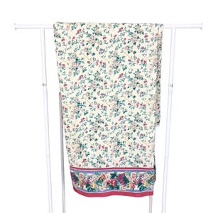 Vintage Laura Ashley Flat Sheet Full Shabby Cottage Floral Bedding 90s Romantic Bild 4