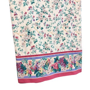 Vintage Laura Ashley Flat Sheet Full Shabby Cottage Floral Bedding 90s Romantic Bild 1