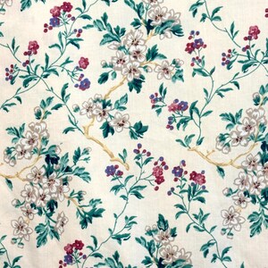 Vintage Laura Ashley Flat Sheet Full Shabby Cottage Floral Bedding 90s Romantic Bild 5