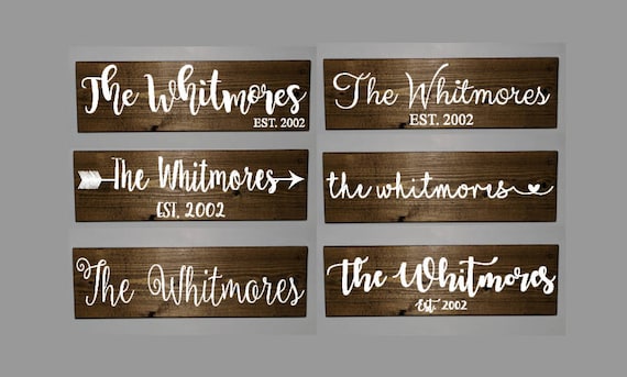 Family Name Sign Family Wooden Sign Established Sign Last Etsy