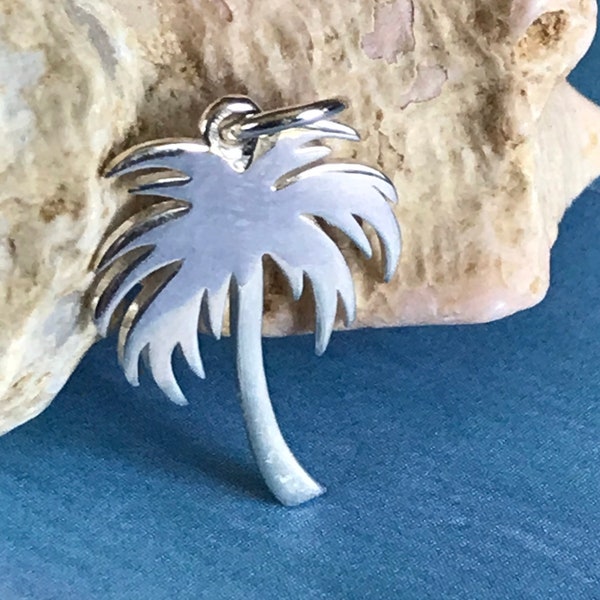 Sterling Silver Palm Tree Pendant ~ Vacation ~ Island Pendant ~ Summer ~ Beach