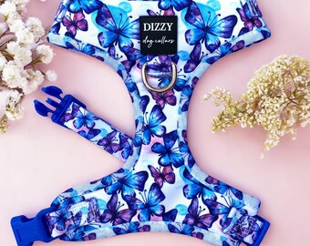 DOG HARNESS | Butterfly Ballet | Neck Adjustable Dog Harness