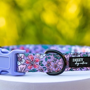 Lilac Floral Dog Collar | Value Range Dog Collar