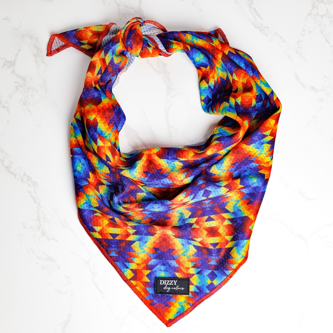 Tie up Dog Bandana Kaleidoscope Etsy