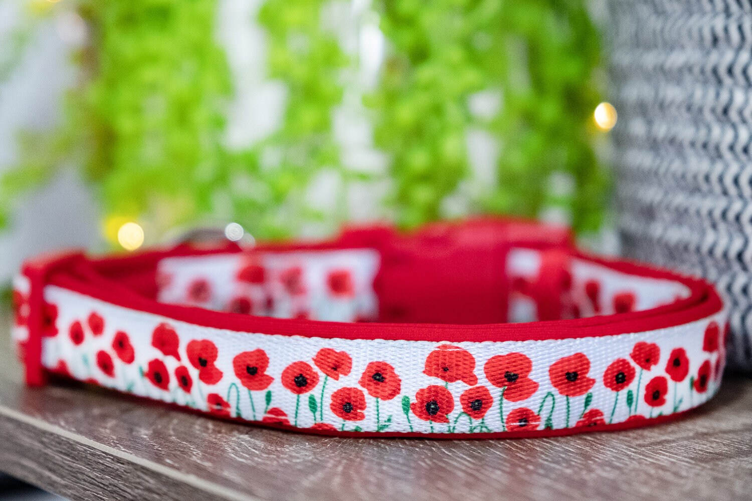 Red Poppies Dog Collar / Floral Dog Collar / Dog Collars Etsy