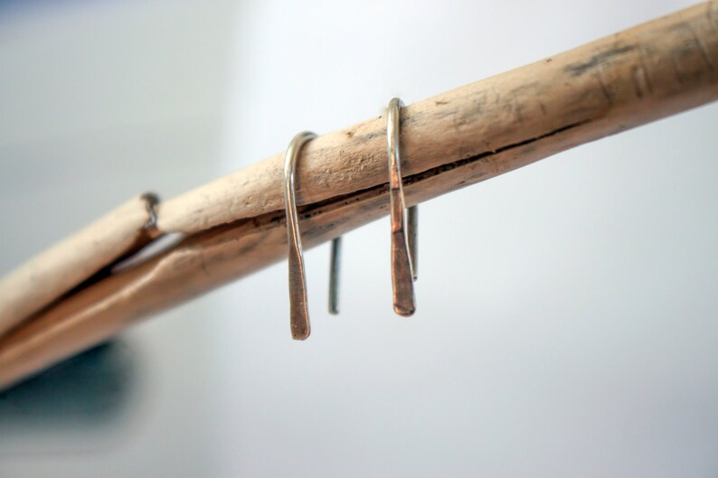 Everyday Earrings Gift for Her Simple Silver Earrings Christmas Gift Dainty Earrings Open Hoop Earrings Minimalist Silver Hoops