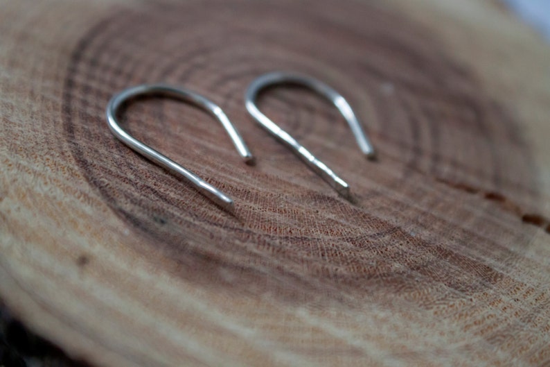 Everyday Earrings Gift for Her Simple Silver Earrings Christmas Gift Dainty Earrings Open Hoop Earrings Minimalist Silver Hoops