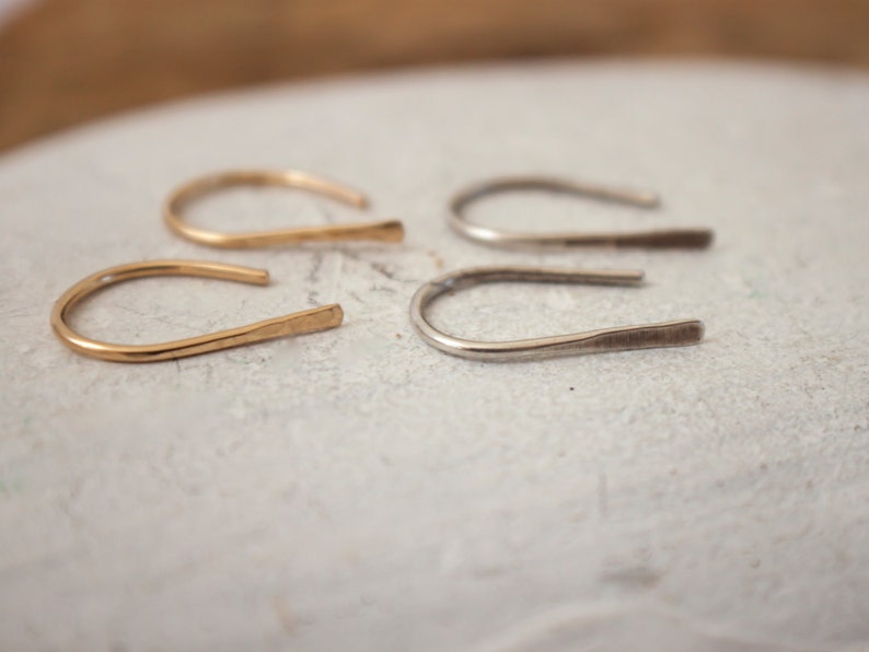 Everyday Earrings Gift for Her Simple Silver Earrings Christmas Gift Dainty Earrings Open Hoop Earrings Minimalist Silver Hoops