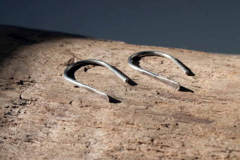 Everyday Earrings Gift for Her Simple Silver Earrings Christmas Gift Dainty Earrings Open Hoop Earrings Minimalist Silver Hoops