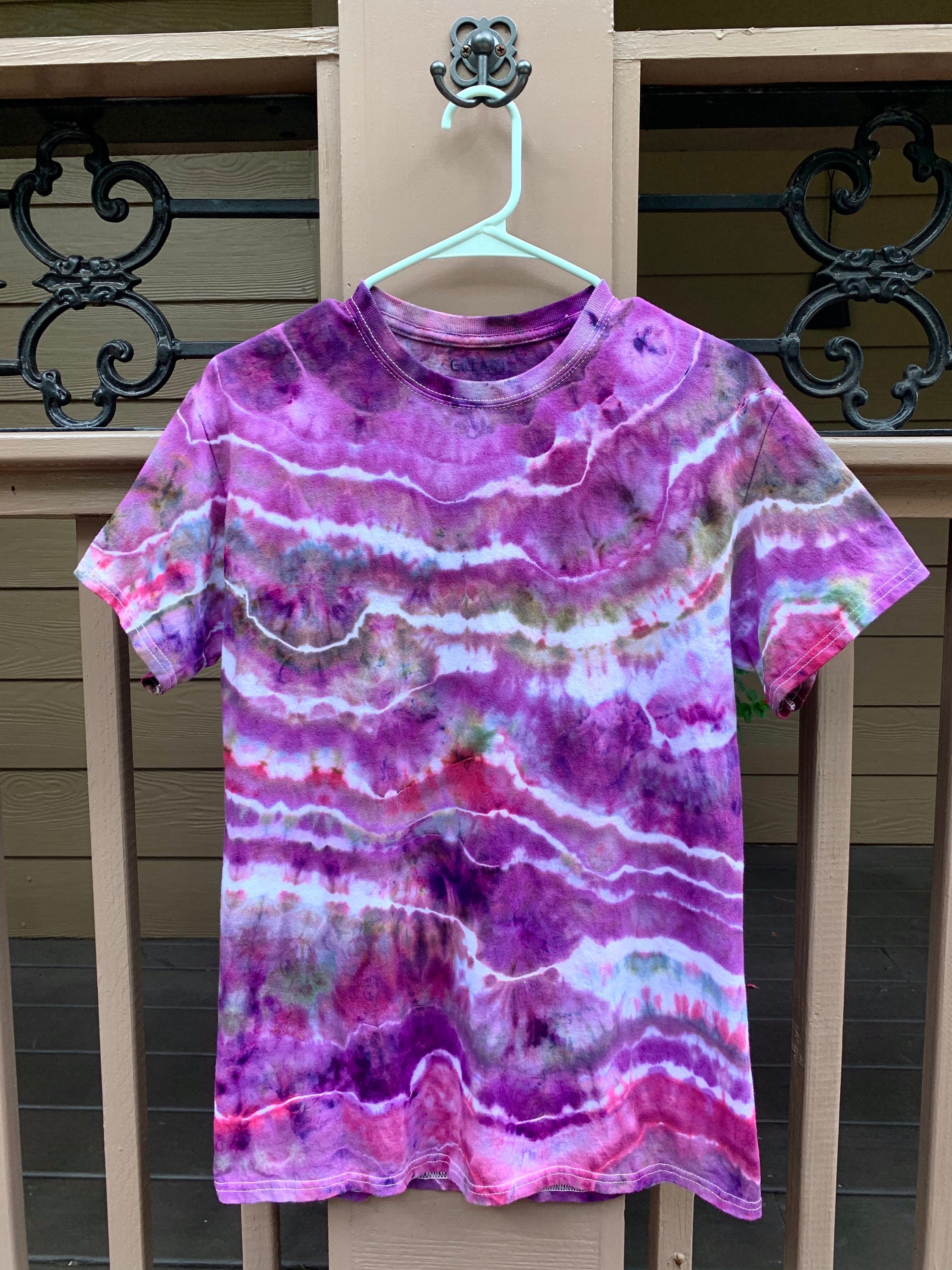 Geode Agate Tie Dye Ice Dye Tshirt Etsy