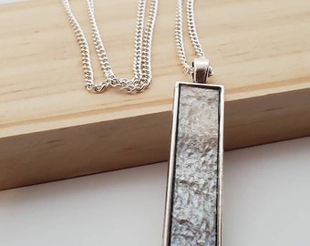 The Makenzie - Our Rectangle Salmon Pendant Necklace - Handmade Jewelry - Ethically Sourced - Gifts For Her