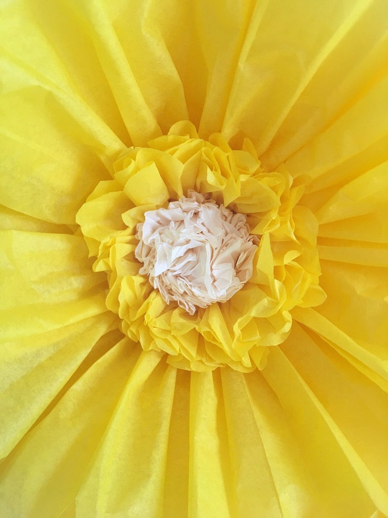 Large Yellow Paper Flower for Home Decor Wall Art and Party Etsy