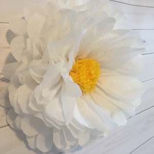 Giant paper flower daisy backdrop for rustic wedding decor, baby showers and photo backdrops image 7