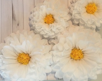 Choose your own paper flower daisy backdrop for wedding decor, bridal showers, baby showers and photo backdrops