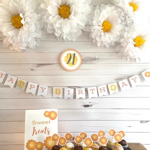 Giant paper flower daisy backdrop for rustic wedding decor, baby showers and photo backdrops image 3