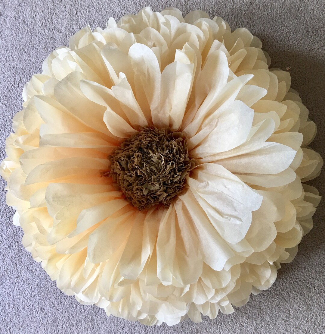 9 éventails Fleurs En Papier Géants - 35 Cm, 25 Cm, 20 Cm - Décoration Mariage, Anniversaire, Saint-Valentin - DIY - 3