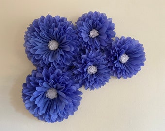 Periwinkle paper flower backdrop, for wedding decor, baby shower or bridal shower decor and party decorations