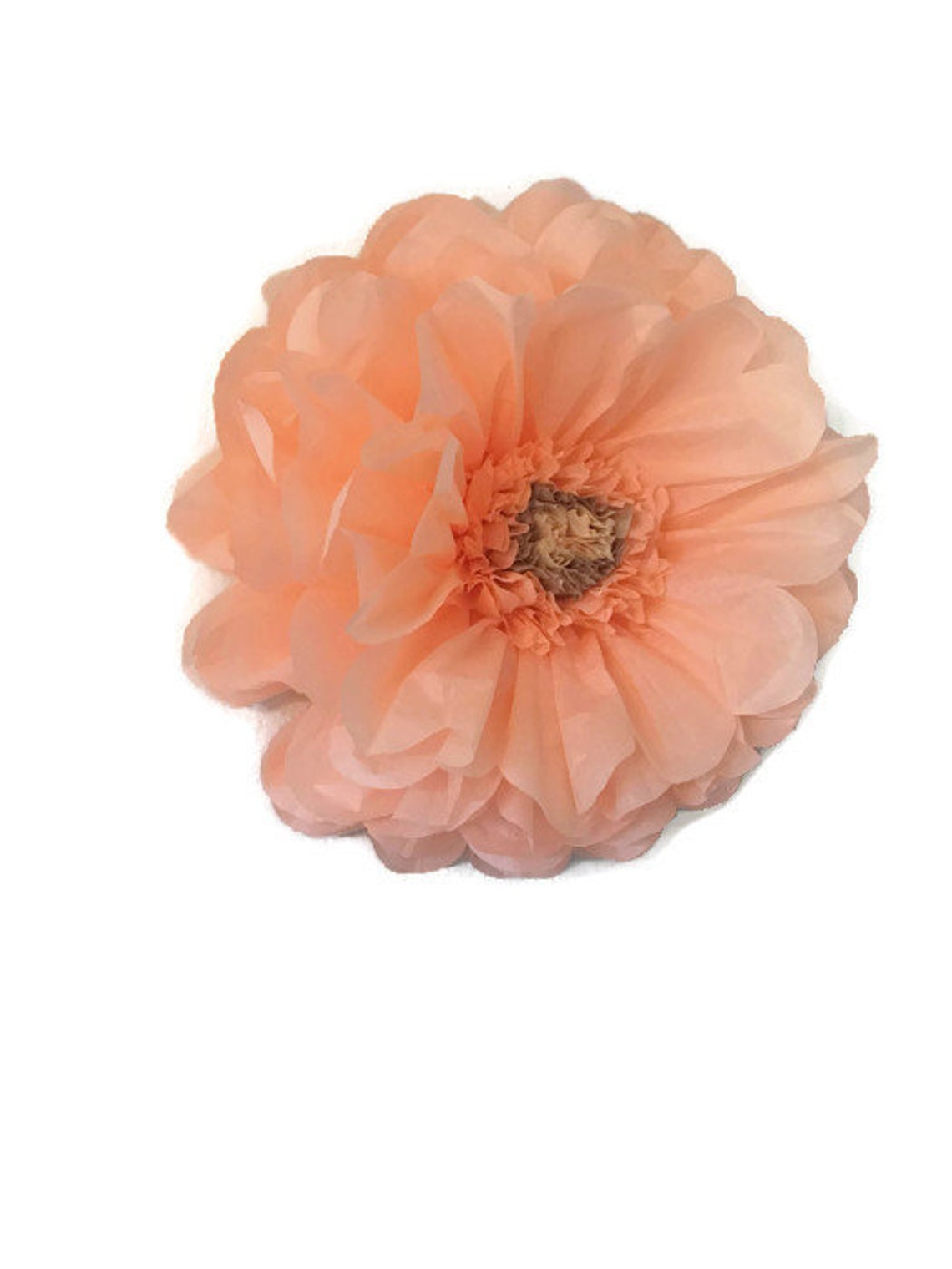 Large Peach Tissue Paper Flower Etsy