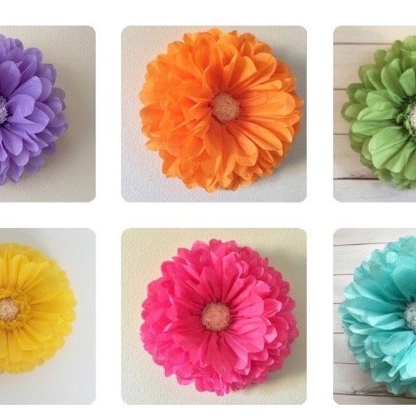 Choose your own spring paper flower backdrop for Mother’s Day gift and brunch, Easter, spring party decor and spring home decor
