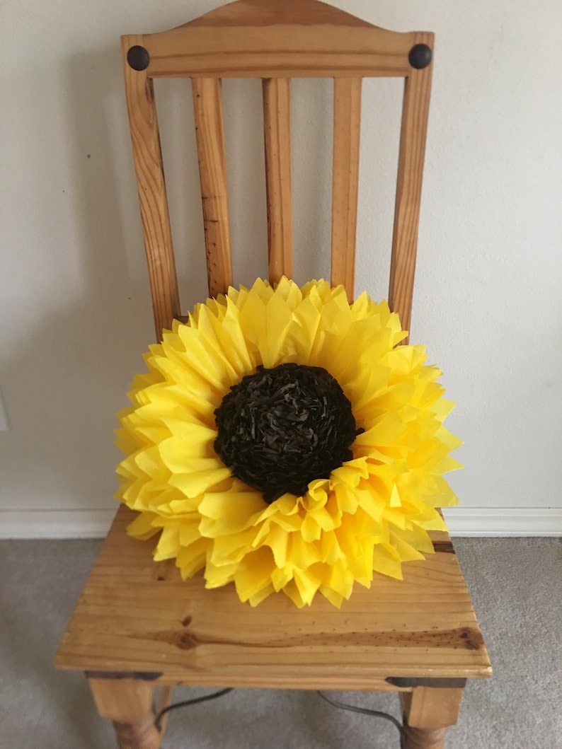 Large 20 paper sunflower for sunflower themed parties rustic image 0