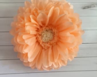 Choose your own orange paper flower backdrop for bridal showers and weddings, parties, baby showers, corporate events and home decor