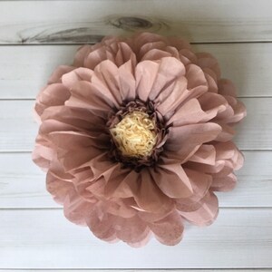 Rose gold and cream paper flower set for home decor, birthday parties, bridal showers and wedding reception decor image 5