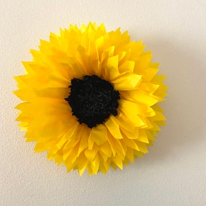 Oversized yellow tissue paper sunflower image 1