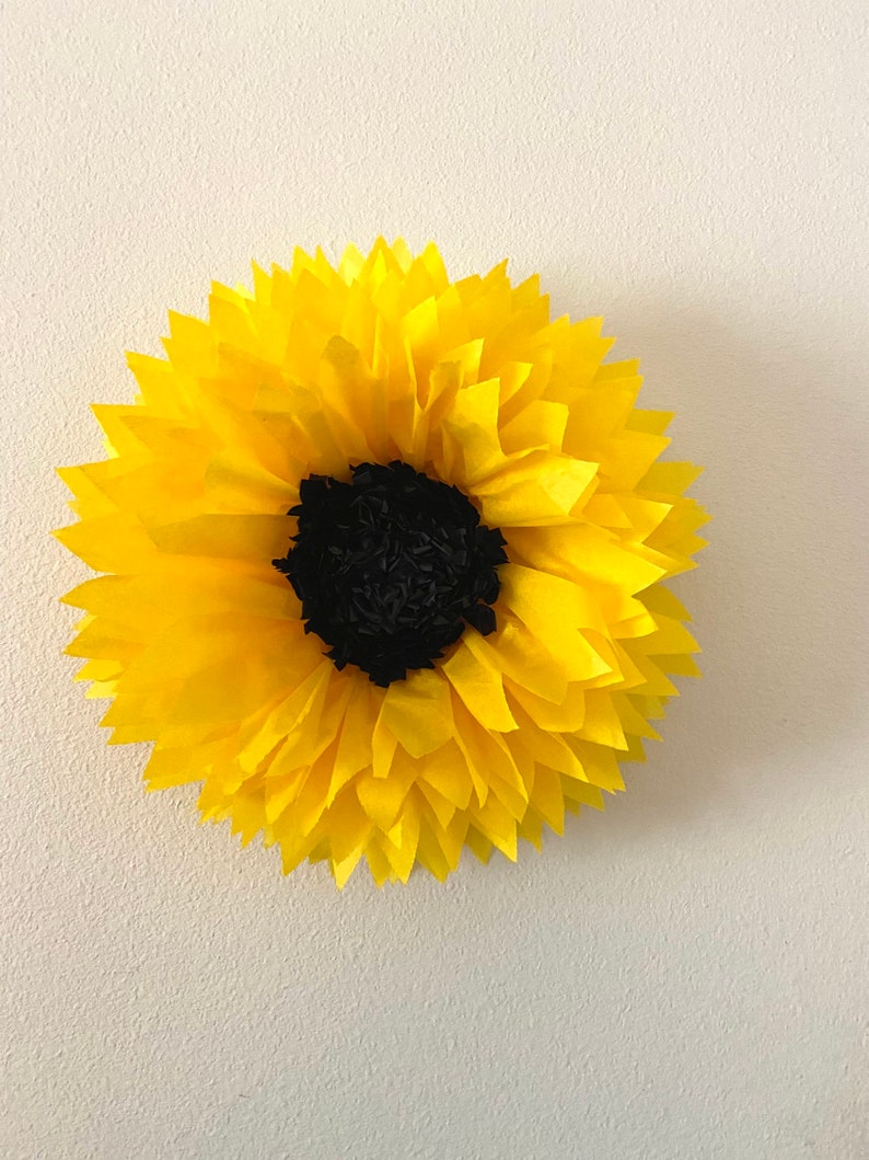 Oversized yellow tissue paper sunflower image 1