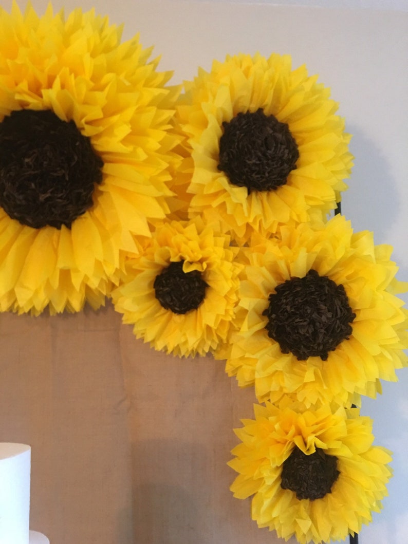 Paper Sunflower Backdrop for Sunflower Weddings Sunflower Etsy