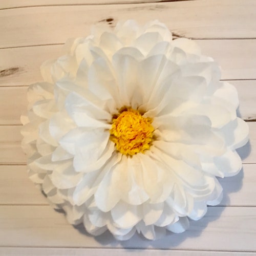 White Daisy Paper Flower for Home Decor and Wall Art Nursery Etsy