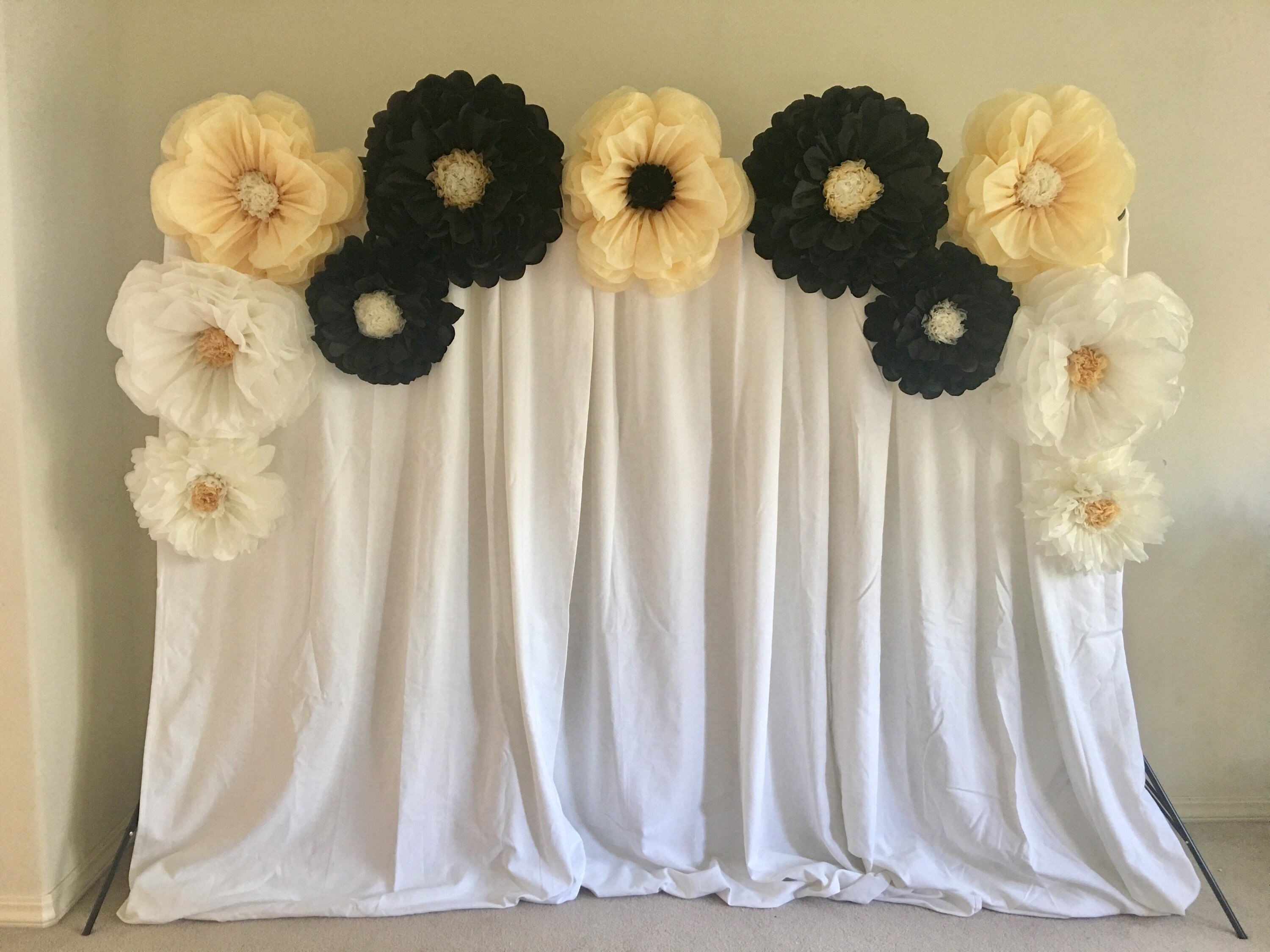 Giant tissue paper flower backdrop for party decor wedding Etsy